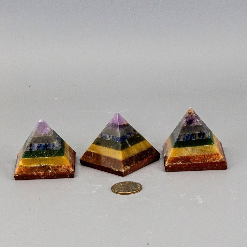 Seven Chakra Crystal Pyramid Natural Healing Stone