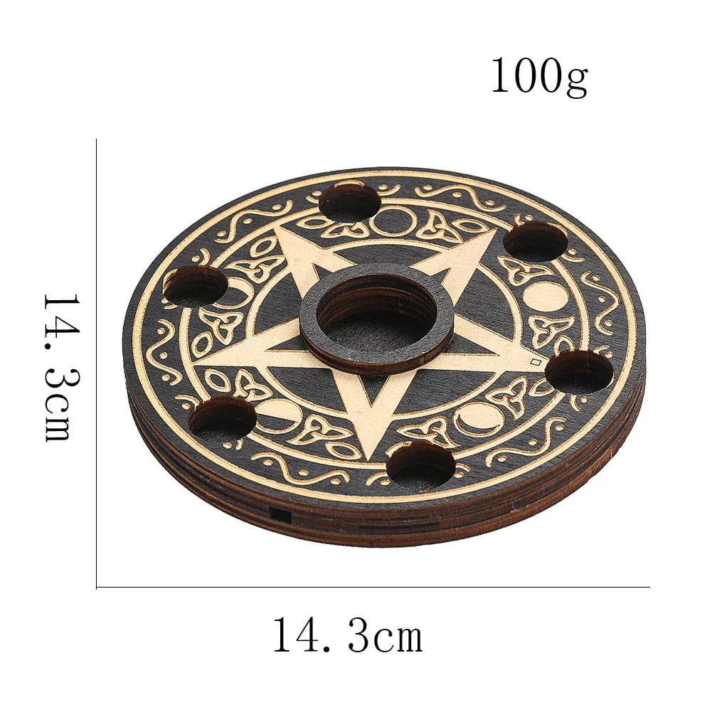 Pentacle Crystal Ball & Candle Holder