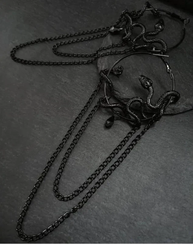 Snake Hoop Earrings