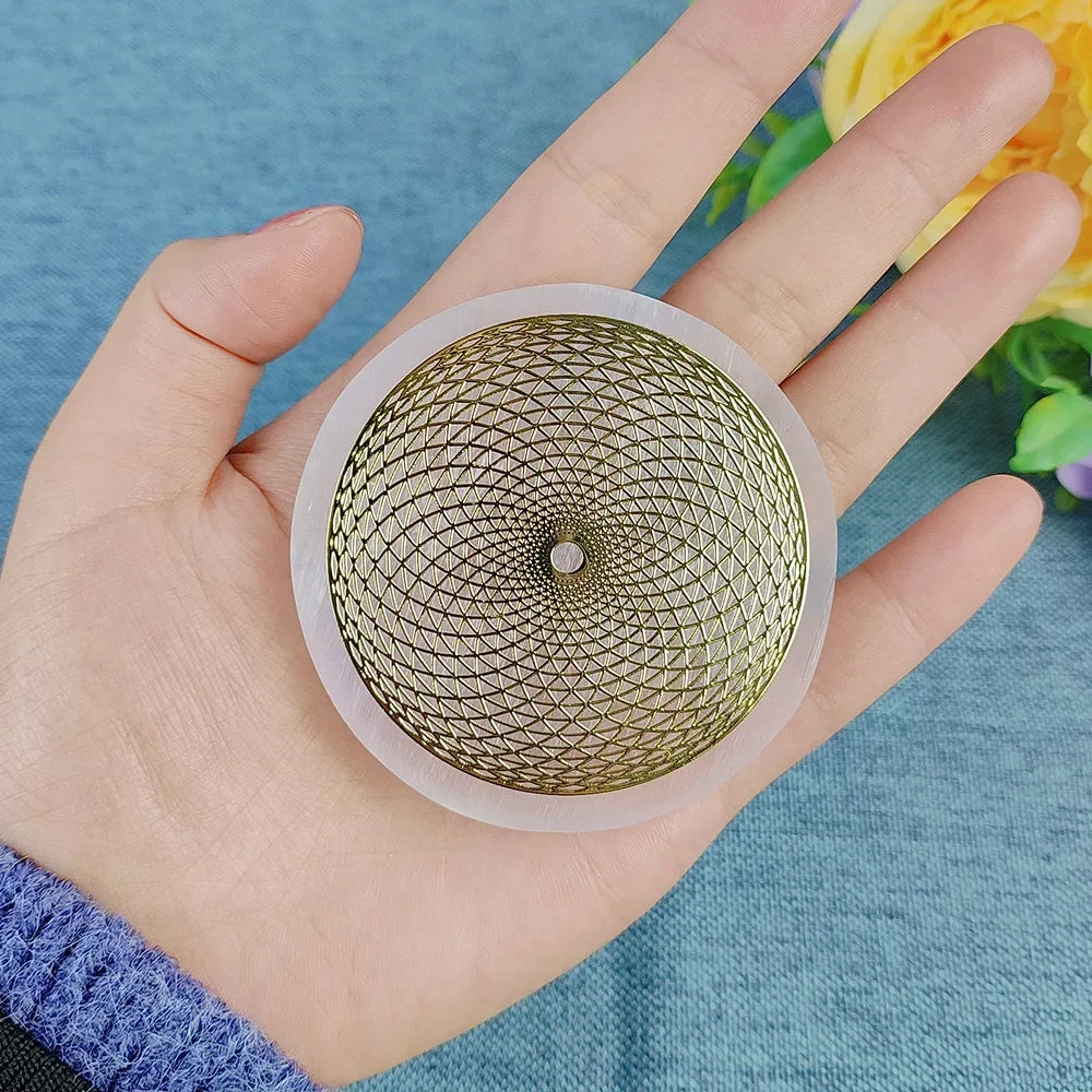 Selenite Gold Symbol Plates
