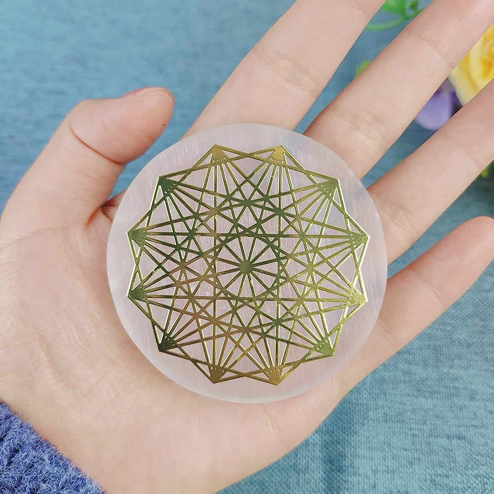 Selenite Gold Symbol Plates