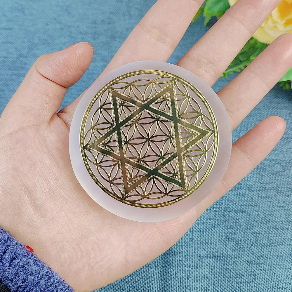 Selenite Gold Symbol Plates