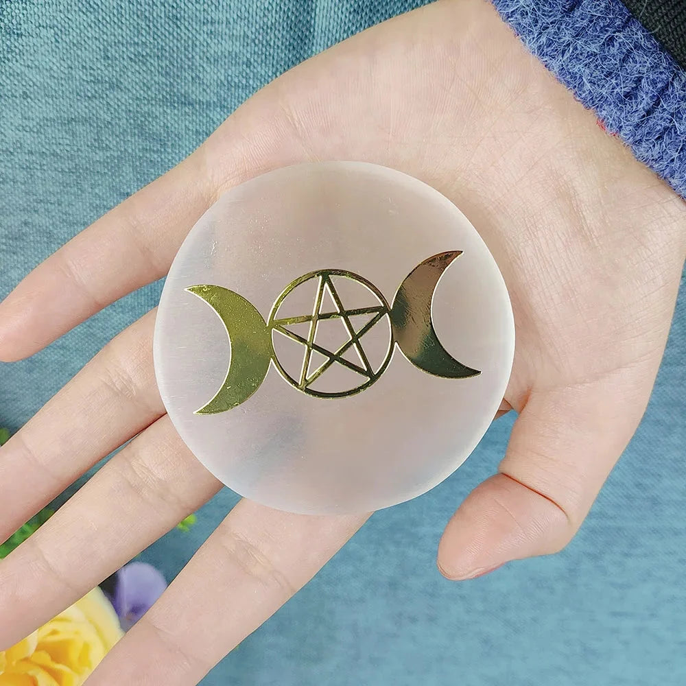 Selenite Gold Symbol Plates