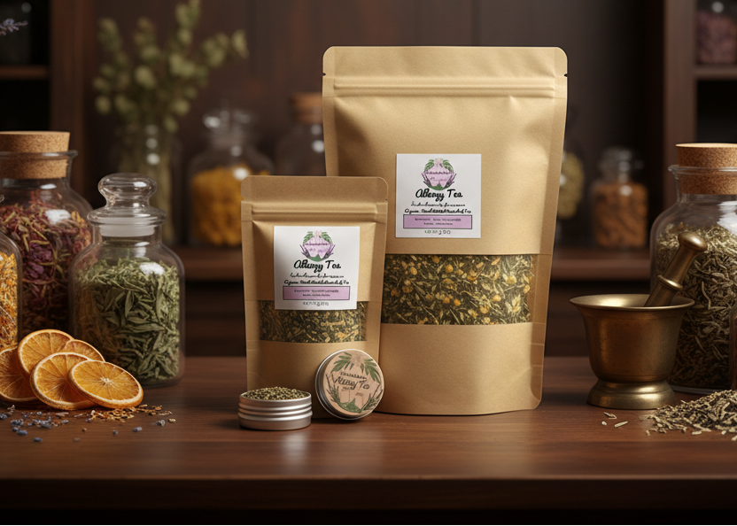 Allergy Tea Apothecary Setting