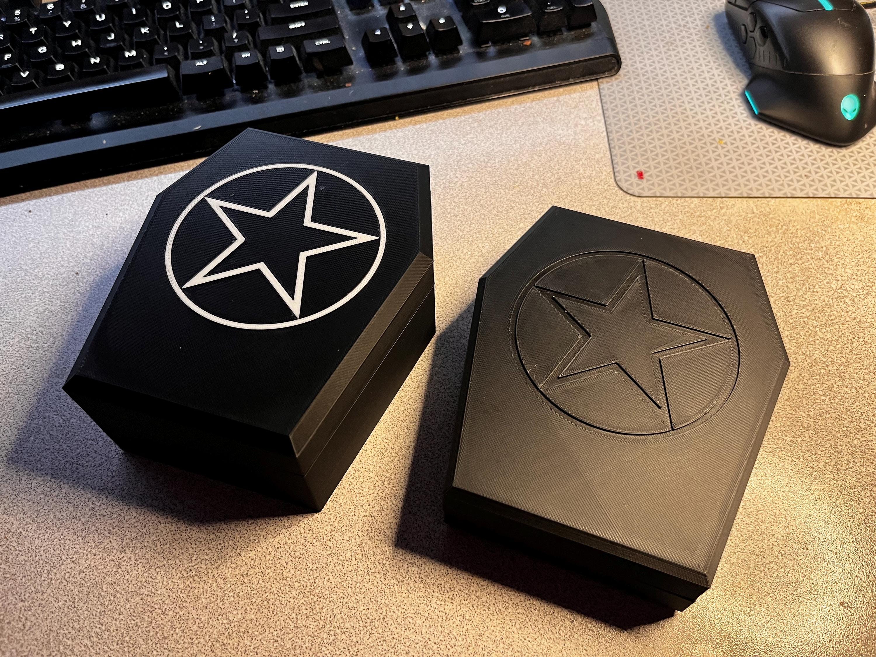 Pentacle Tarot Box (3D Printed PLA Plastic)