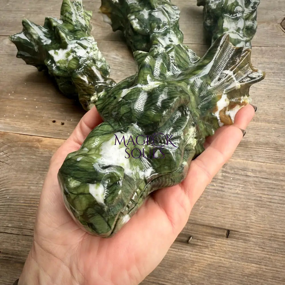 Serpentine Dragon Head Crystal