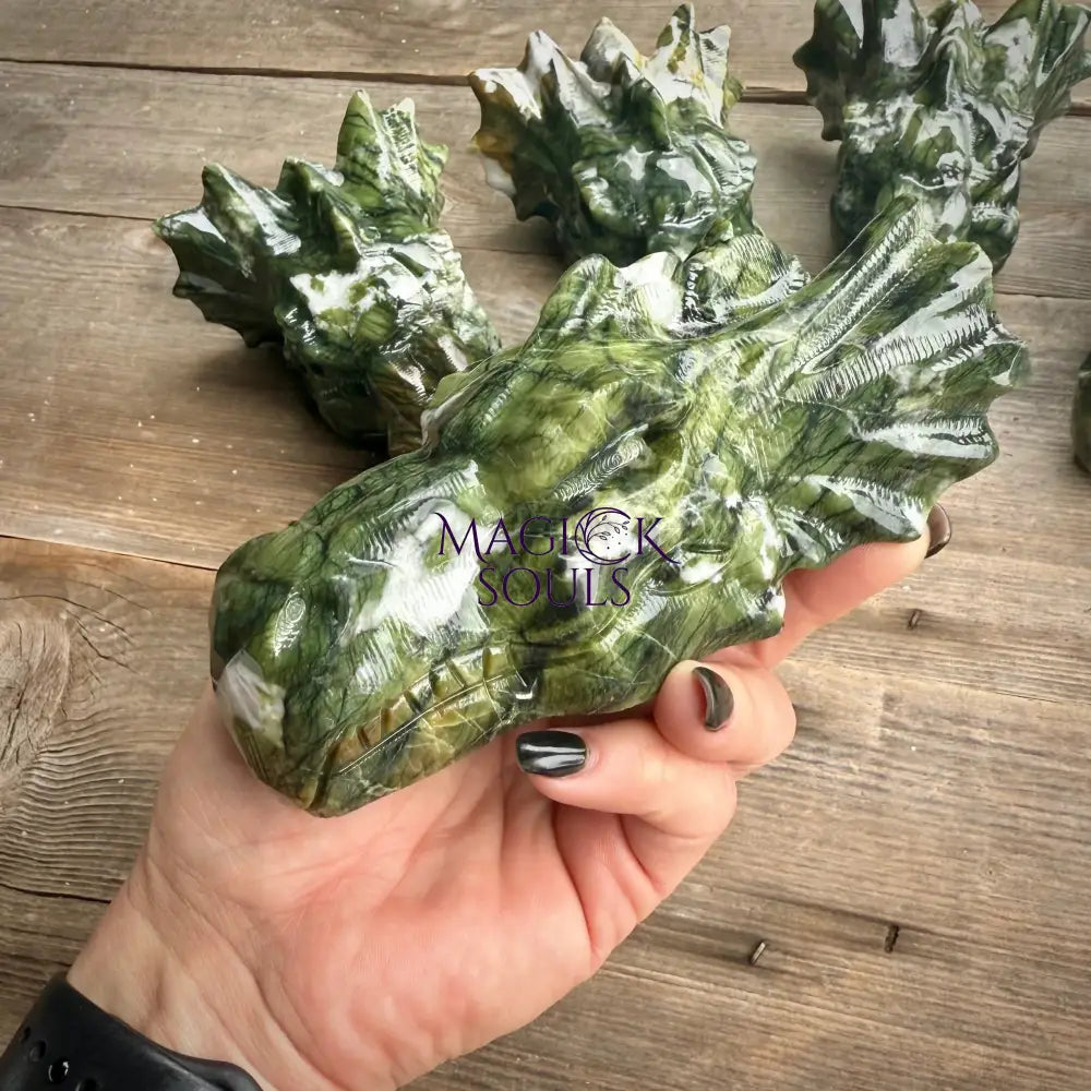 Serpentine Dragon Head Crystal