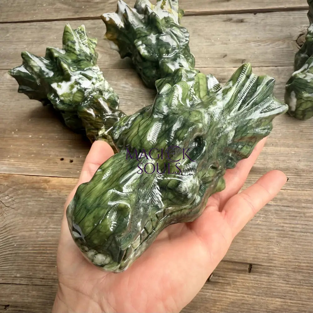 Serpentine Dragon Head Crystal