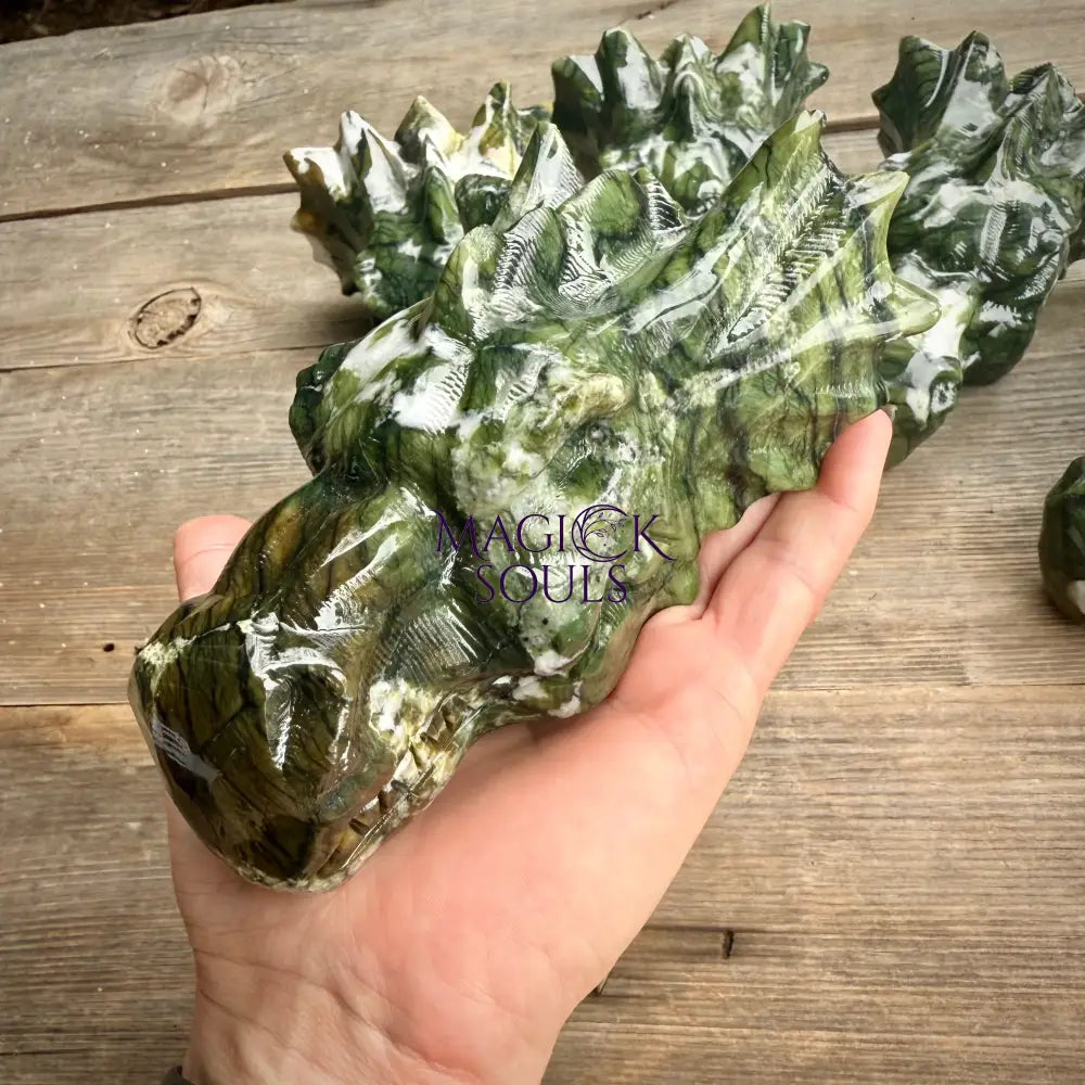 Serpentine Dragon Head Crystal