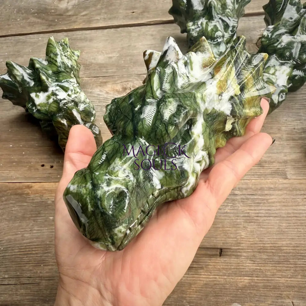 Serpentine Dragon Head Crystal