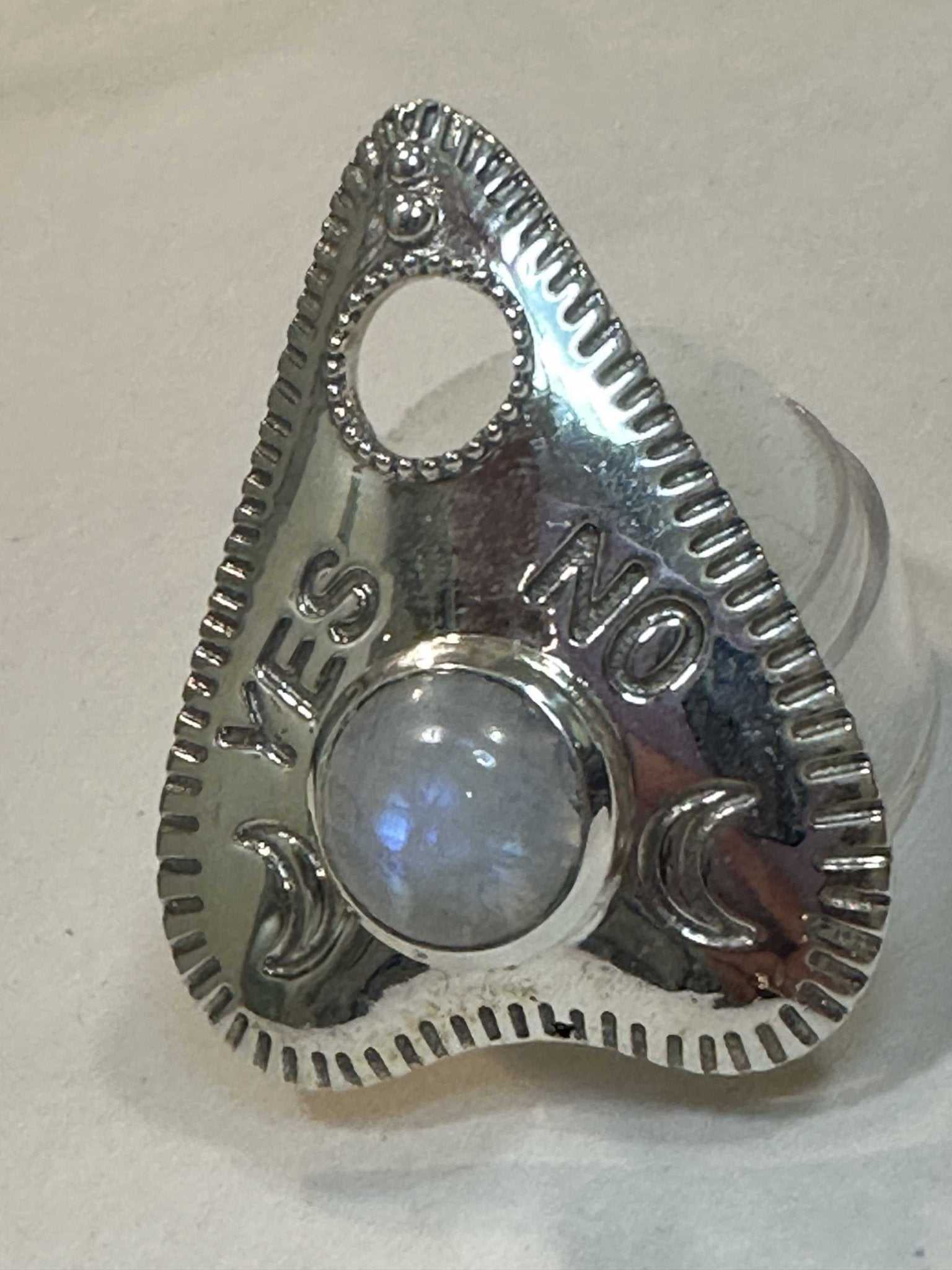 Rainbow Moonstone Ring Size 8 - "Ouija”