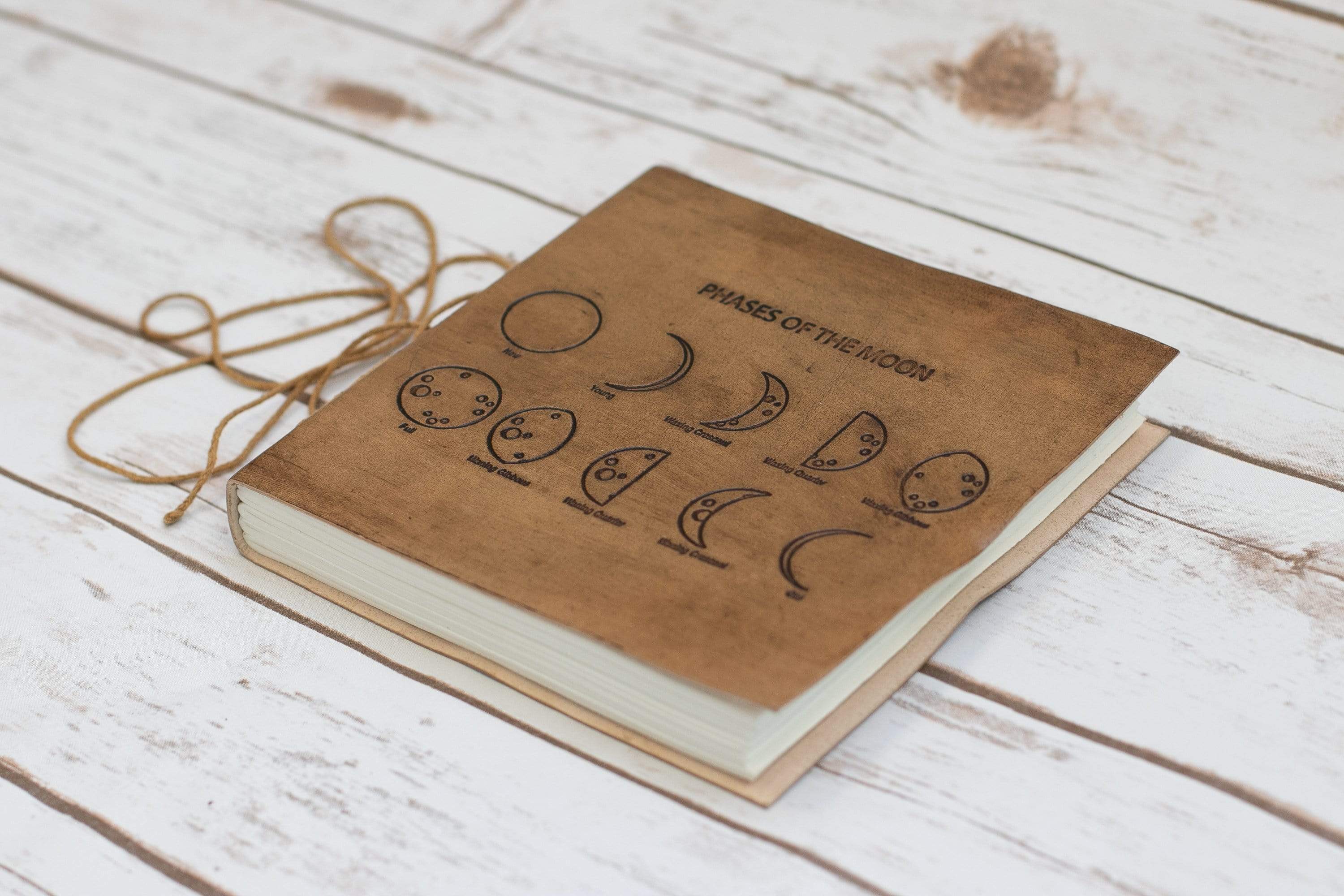 Moon Phases Leather Journal